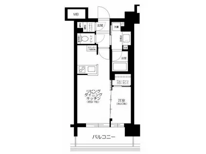 ザ・レジデンス蒲田アイリスコート(1LDK/2階)の間取り写真