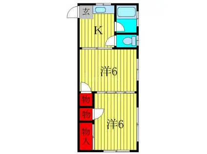 KSビル(2K/3階)の間取り写真