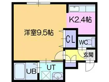 フェアリーローズ(1K/2階)の間取り写真