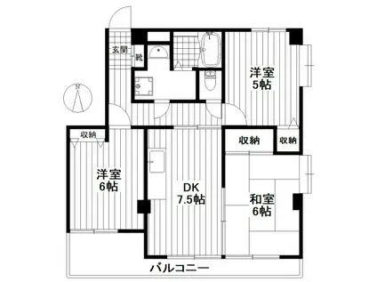 エミネンスいづみ(3DK/4階)の間取り写真