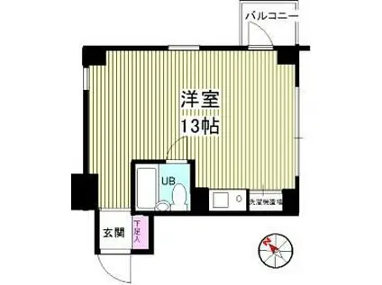パインセンターハイツ大塚(ワンルーム/3階)の間取り写真