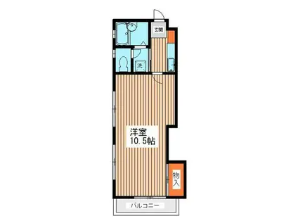 コーポニュー我孫子(1K/1階)の間取り写真