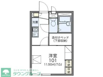 レオパレスグランドソレーユ・ジュン 16320(1K/1階)の間取り写真