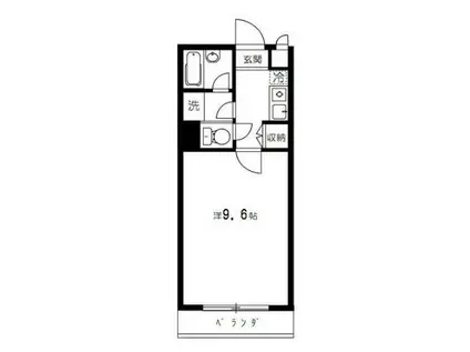 中込ビル(1K/3階)の間取り写真