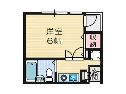 アーバンプラザ(ワンルーム/4階)の間取り写真