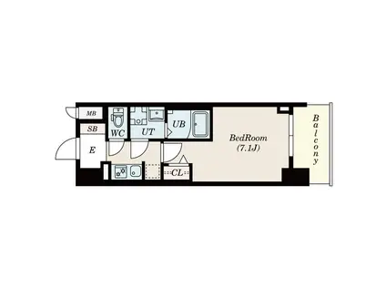 S-RESIDENCE一宮駅前(1K/8階)の間取り写真