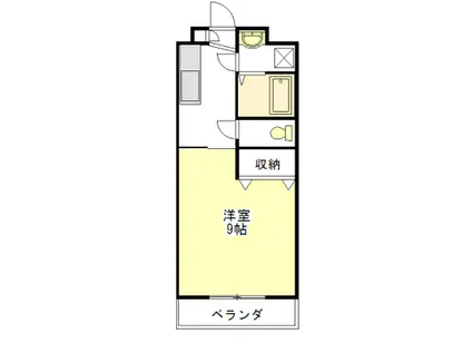 ラフィネ戸木(1K/2階)の間取り写真