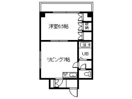 メゾンペガサス(1DK/5階)の間取り写真