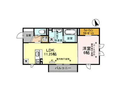 ルアナ・マーリエルアナ(1LDK/2階)の間取り写真