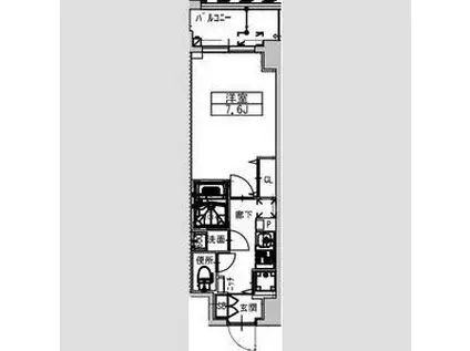 ミラージュパレス大阪ドームPROSPER(1K/3階)の間取り写真