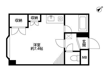 シュタットハウス(ワンルーム/5階)の間取り写真