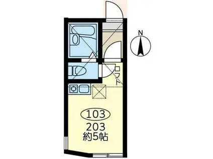 ユナイト金沢八景ペドロ・ドミンゴ(ワンルーム/1階)の間取り写真