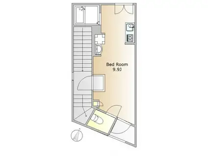  ホークパレス中目黒(ワンルーム/2階)の間取り写真