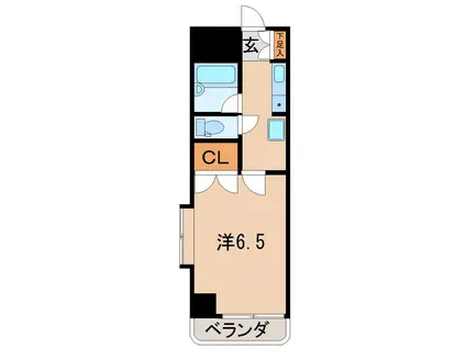 ホーユウコンフォルト南福島605(1K/6階)の間取り写真