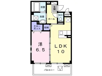 VIVAグランデ(1LDK/1階)の間取り写真