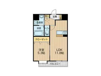 ELCIA八王寺(1LDK/2階)の間取り写真