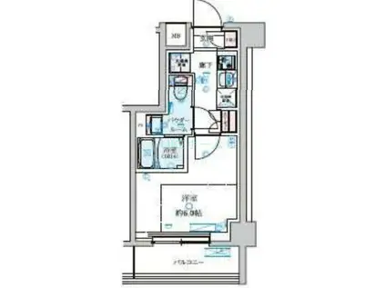 GENOVIA原木中山IISKYGARDEN(1K/3階)の間取り写真