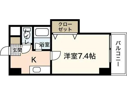 サンコーポ横川(1K/9階)の間取り写真