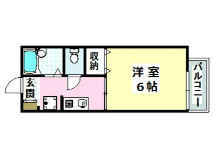 サンハイム(1K/2階)の間取り写真