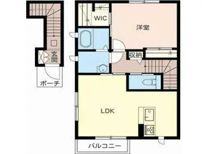 T-HOUSE豊中(1LDK/2階)の間取り写真