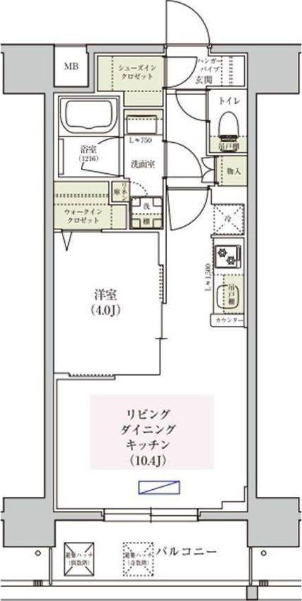 アーバネックス東梅田(1LDK/7階)の間取り写真