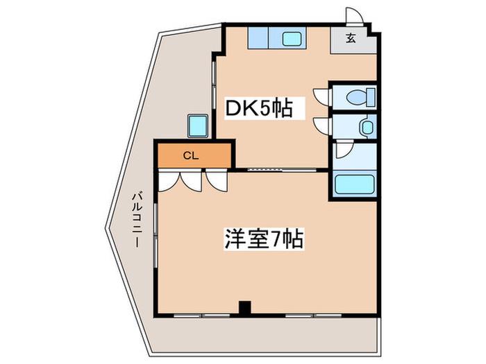 ライフシティサカイ(1DK/2階)の間取り写真
