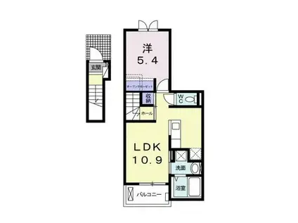 BLESS小平(1LDK/2階)の間取り写真