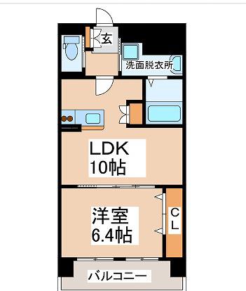 アンソレイエ(1LDK/1階)の間取り写真