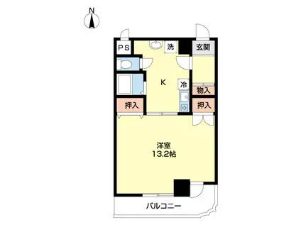 リバティプラザ花園(1K/6階)の間取り写真