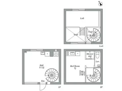 MOTO CACHE(ワンルーム/1階)の間取り写真
