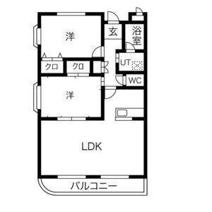 フォレスタ社が丘(2LDK/3階)の間取り写真
