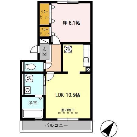 コンフォール(1LDK/3階)の間取り写真