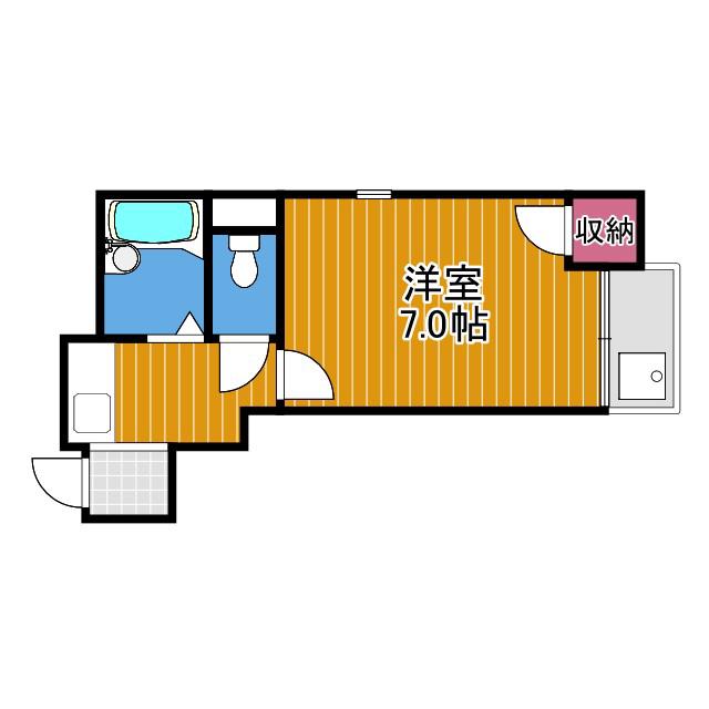 ヴィバーチェ(1K/2階)の間取り写真