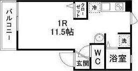 TSハウス高森(ワンルーム/1階)の間取り写真