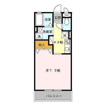 雅美コーポ(1K/3階)の間取り写真