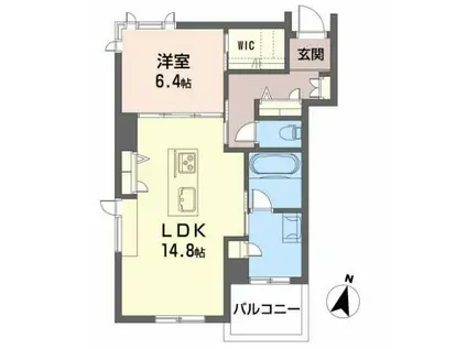 シェーナーヴァルト錦町(1LDK/3階)の間取り写真