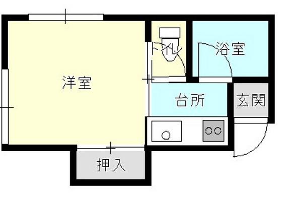 アバンティ清輝(1K/4階)の間取り写真