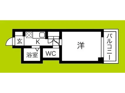 アヴェニール(1K/4階)の間取り写真