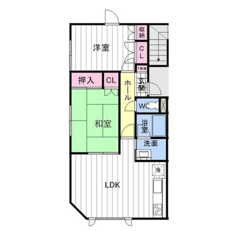 宮の沢2-2ハウス(2LDK/3階)の間取り写真