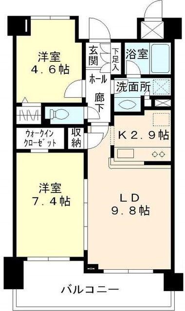 プレミアコンフォート高井戸(2LDK/3階)の間取り写真