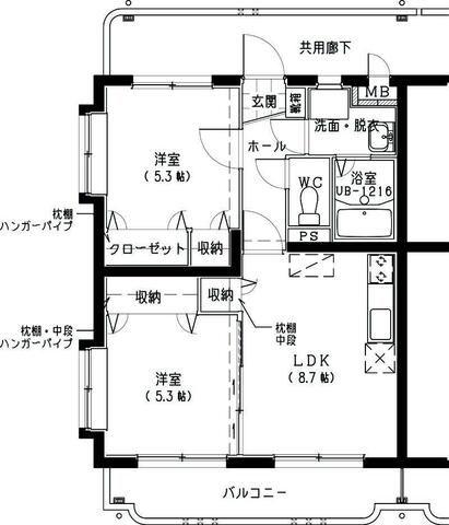 ユーミーSAKURA(2LDK/2階)の間取り写真