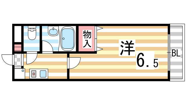 ウェルネス三界(1K/3階)の間取り写真