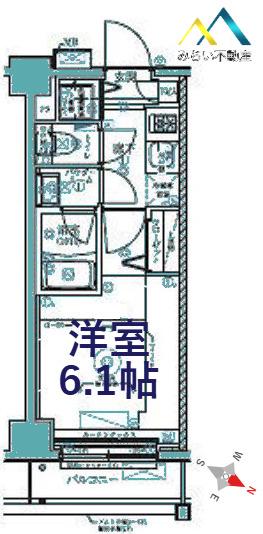 RELUXIA横濱吉野町(1K/4階)の間取り写真