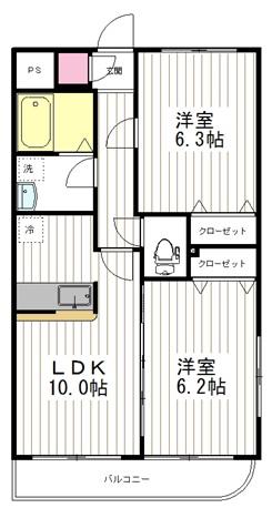 AZUR431(2LDK/3階)の間取り写真
