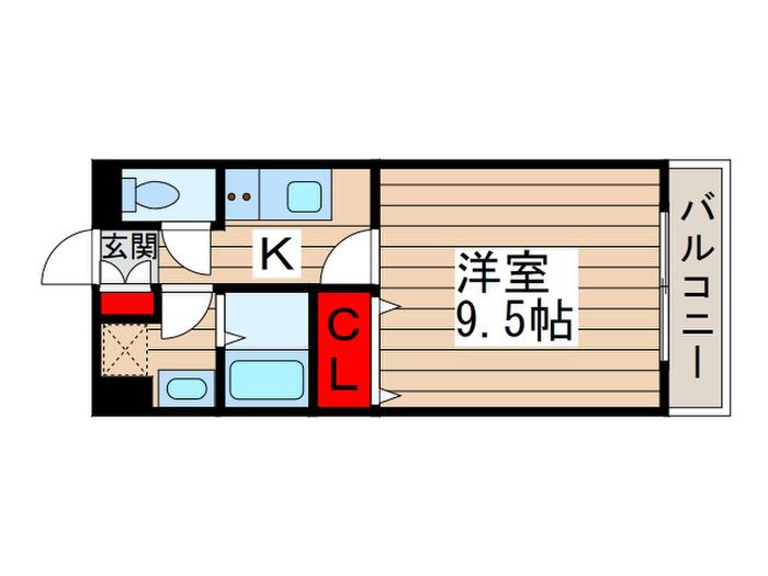 アンプルールフェールCOCO(1K/2階)の間取り写真