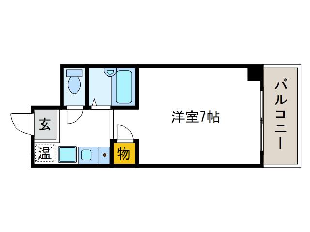 LAKIAMAISON弁天町(1K/7階)の間取り写真