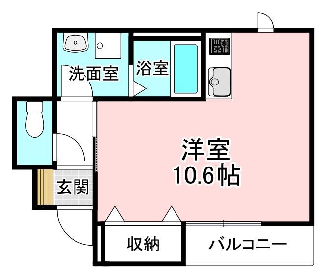IMPERIAL HOUSE(ワンルーム/1階)の間取り写真