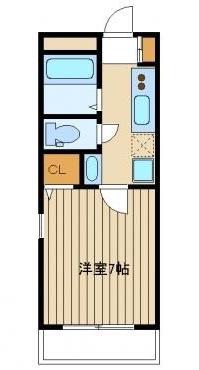 コーポ咲クラ(1K/1階)の間取り写真