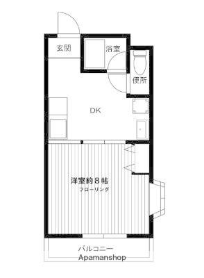 櫻テラス松山(1DK/3階)の間取り写真
