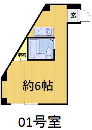 GRANDVALUE出町柳(ワンルーム/1階)の間取り写真